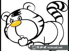老虎簡(jiǎn)筆畫(huà)圖片16