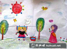 三八婦女節(jié)兒童水彩畫作品23