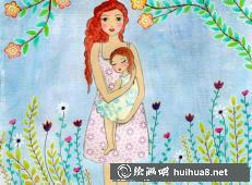 三八婦女節(jié)兒童水彩畫作品6