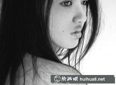 時尚模特素描肖像