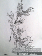 白描仕女圖摯幡赴會(huì)藝術(shù)展
