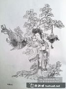 白描《吹簫引鳳》藝術(shù)魅力