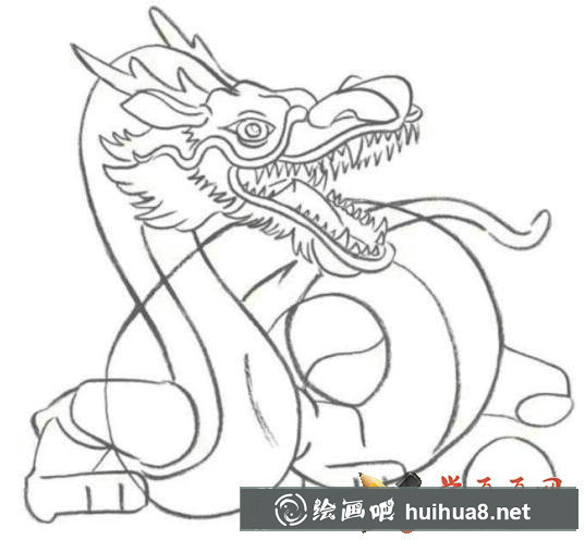 漫畫教程_鉛筆畫中國(guó)龍的畫法(3)