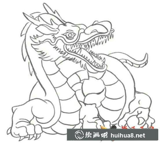 漫畫教程_鉛筆畫中國(guó)龍的畫法(4)