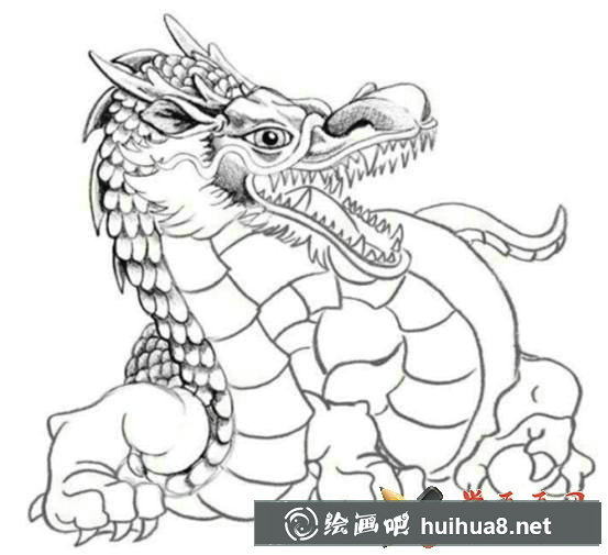 漫畫教程_鉛筆畫中國(guó)龍的畫法(5)