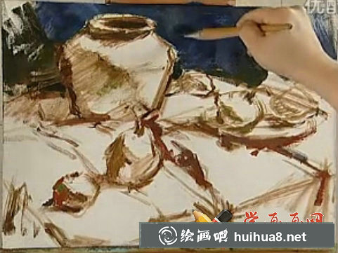 油畫(huà)色彩靜物寫(xiě)生視頻教程(4)