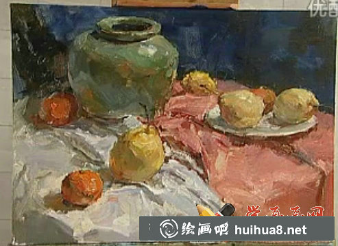 油畫(huà)色彩靜物寫(xiě)生視頻教程(12)