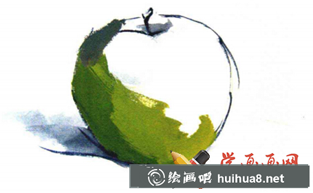 青蘋(píng)果畫(huà)法步驟二