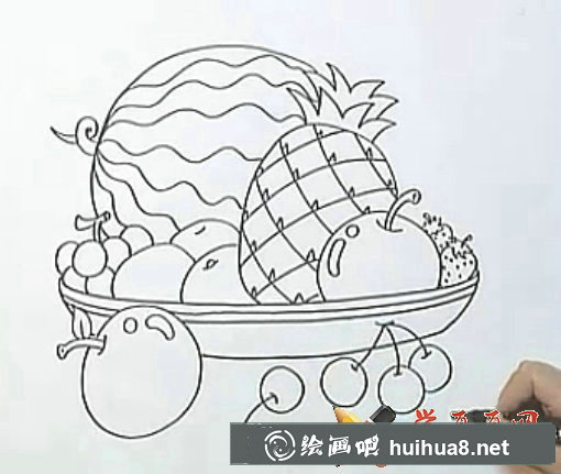 水果拼盤的畫法