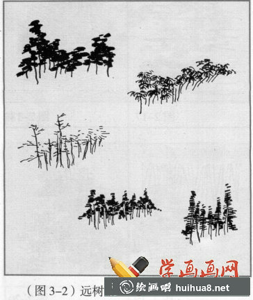 樹木整體畫法示例
