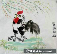 兒童水墨畫公雞賞析