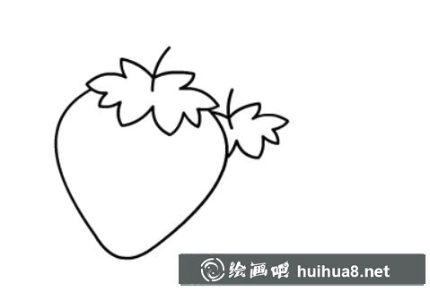 草莓簡筆畫步驟三