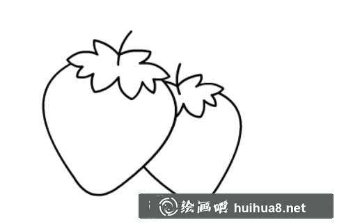 草莓簡筆畫步驟四