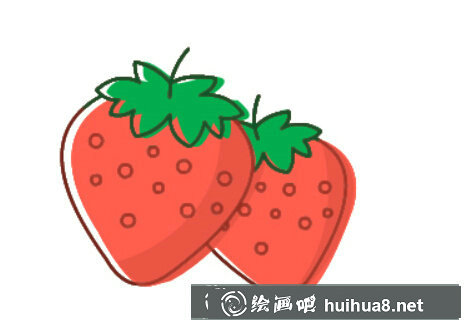 草莓簡筆畫步驟七