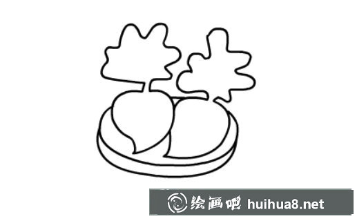 蘿卜簡筆畫步驟四