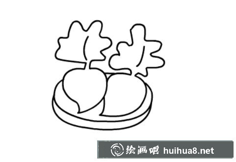 蘿卜簡筆畫步驟五