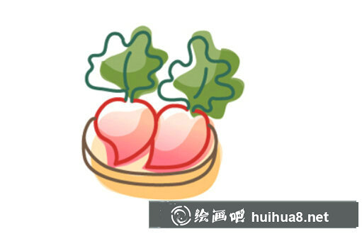 蘿卜簡筆畫步驟六