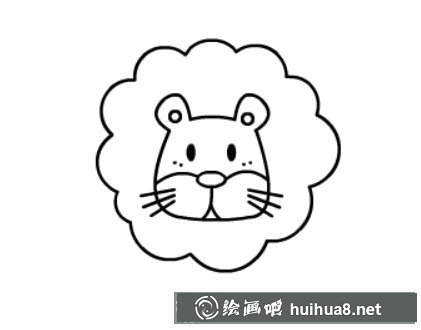 獅子簡(jiǎn)筆畫步驟五