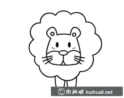 獅子簡(jiǎn)筆畫步驟六