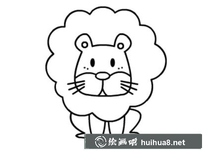獅子簡(jiǎn)筆畫步驟七
