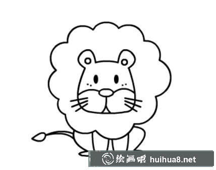 獅子簡(jiǎn)筆畫步驟八