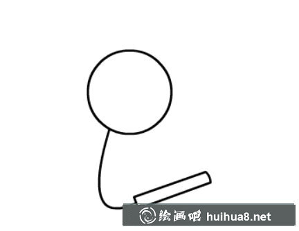 流星錘簡筆畫步驟一