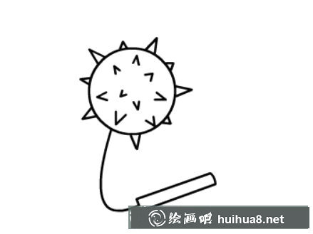 流星錘簡筆畫步驟三