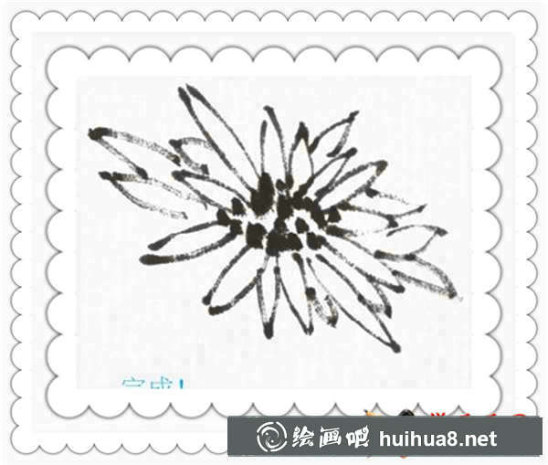 中國(guó)畫(huà)菊花花頭的畫(huà)法