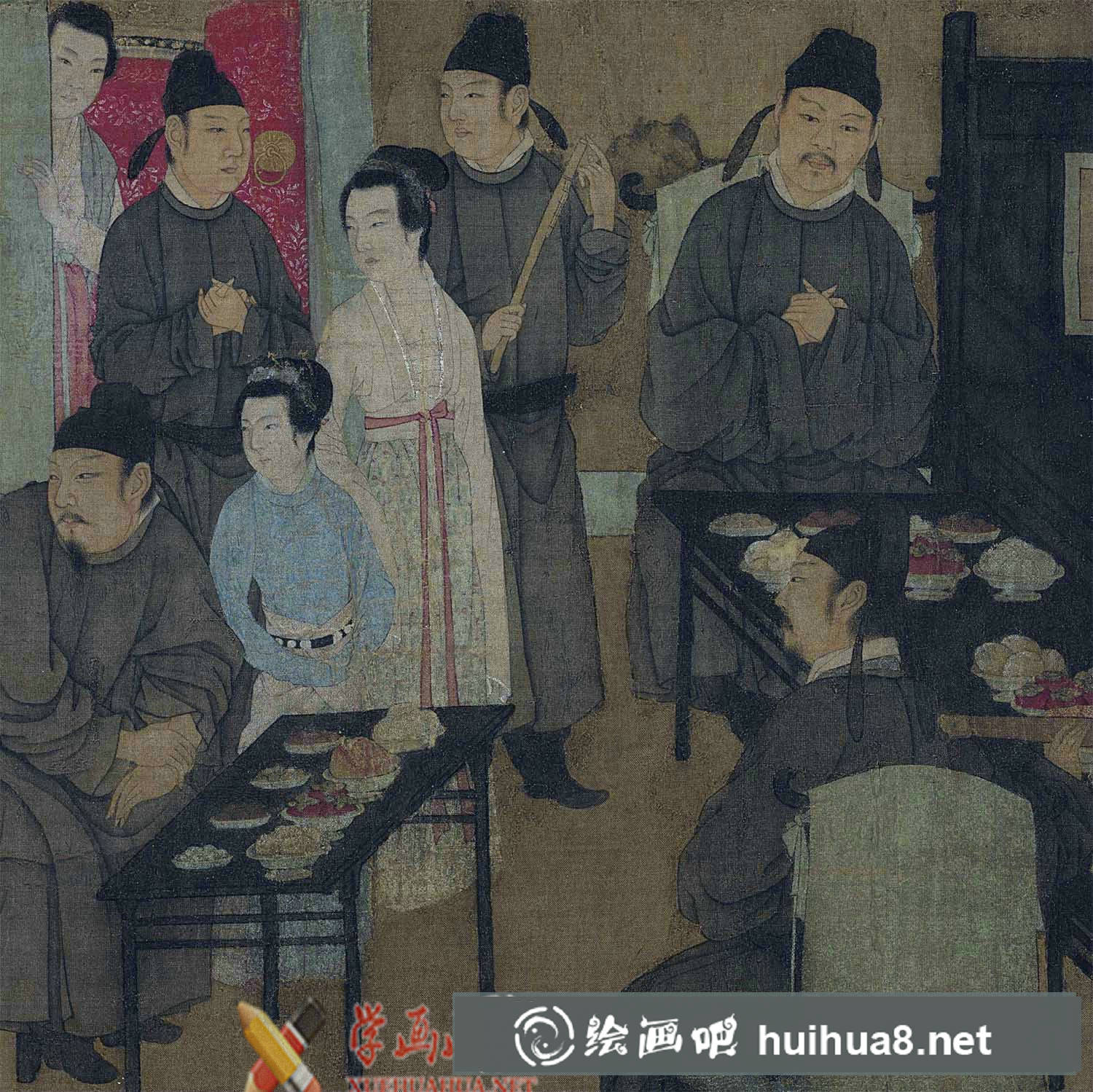 韓熙載夜宴圖賞析_顧閎中《韓熙載夜宴圖》高清圖片