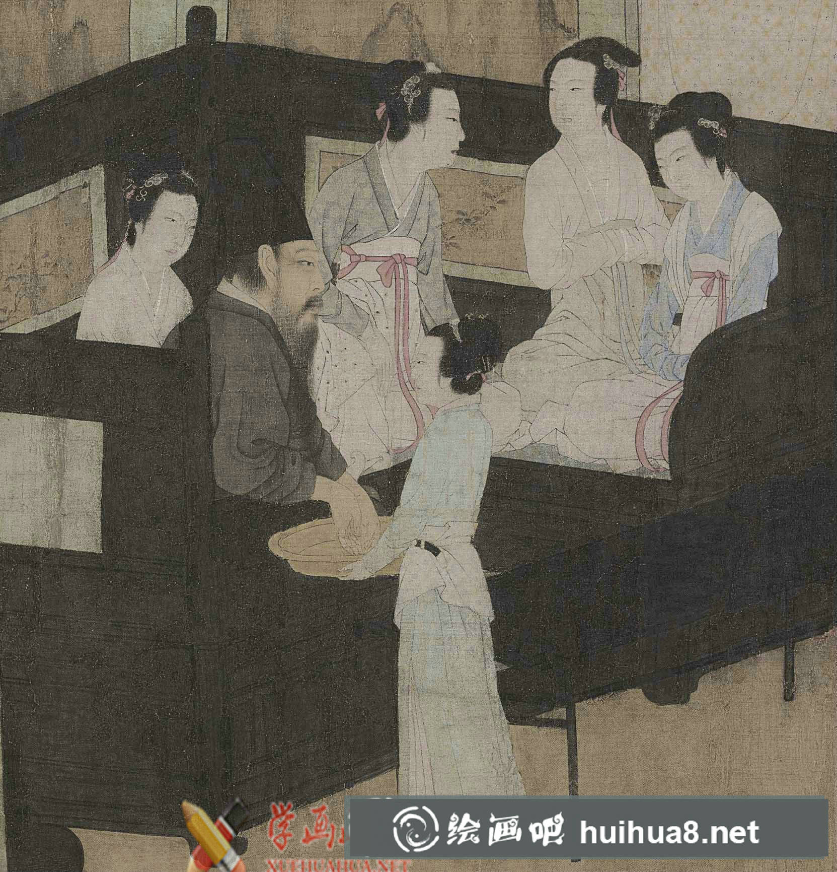 韓熙載夜宴圖賞析_顧閎中《韓熙載夜宴圖》高清圖片