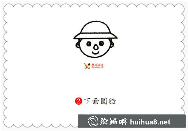 簡筆畫人物教程：農民的哈法(2)