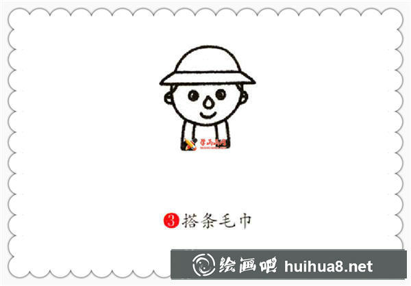 簡筆畫人物教程：農民的哈法(3)