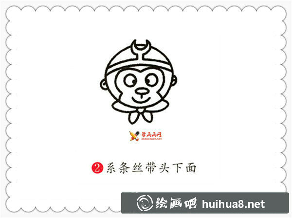 簡筆畫孫悟空的畫法(2)