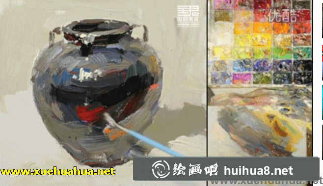 水粉畫單體靜物罐子的畫法分解步驟