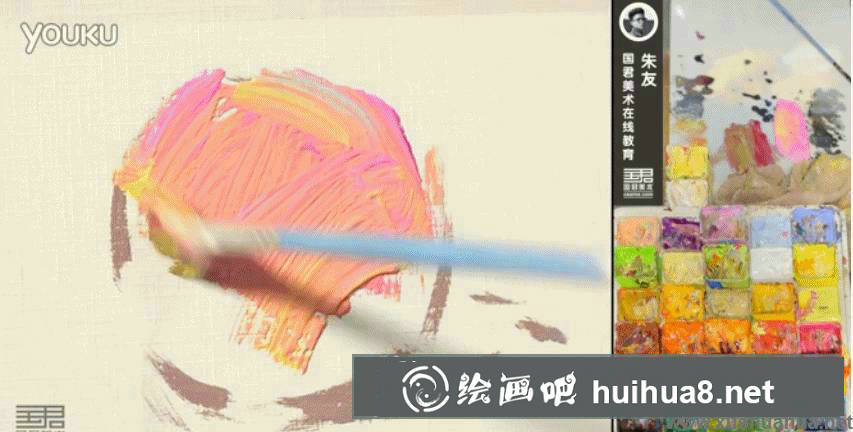 水粉畫單個蘋果的步驟