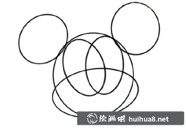 米老鼠簡筆畫第二步