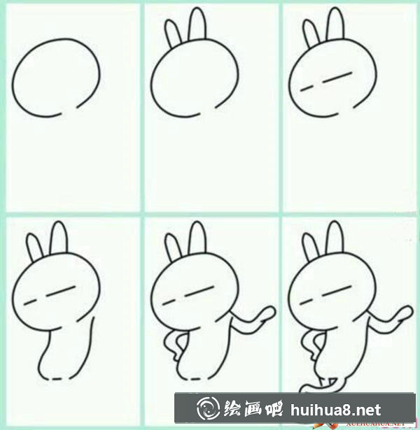 兔斯基簡筆畫