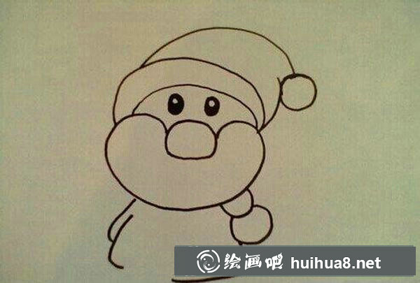 可愛圣誕老人簡筆畫