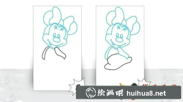 米妮簡(jiǎn)筆畫步驟