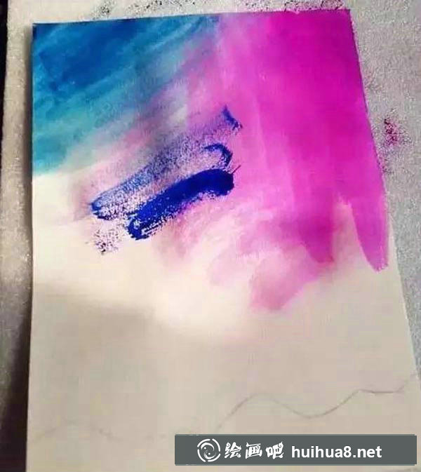 粉手繪星空