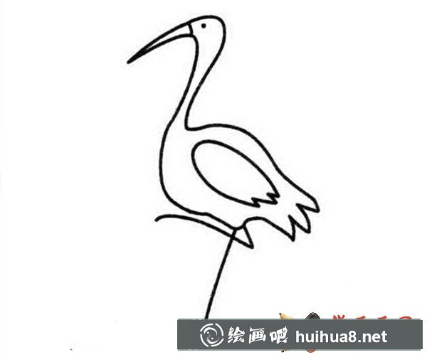 丹頂鶴簡(jiǎn)筆畫步驟怎么畫