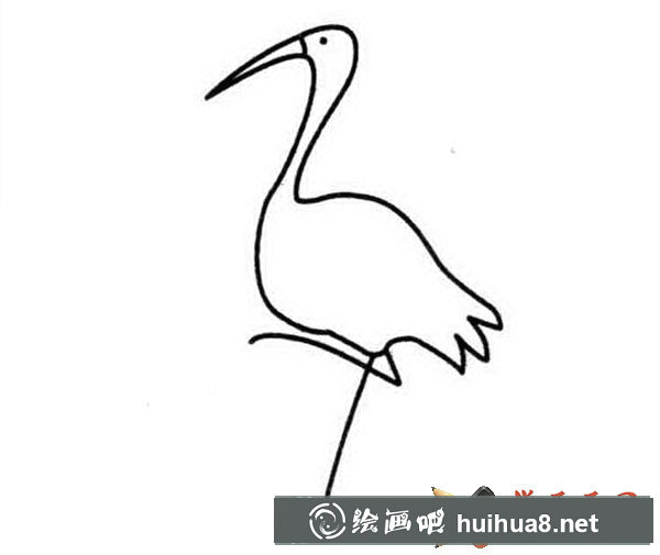 丹頂鶴簡(jiǎn)筆畫