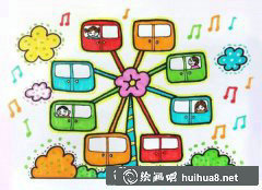 兒童畫(huà)教程六步學(xué)畫(huà)摩天輪
