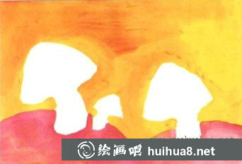 學(xué)畫畫小小蘑菇水粉畫步驟