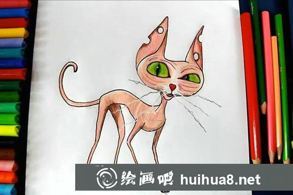 兒童畫教程：高貴冷艷的狐貍小姐畫法圖解步驟