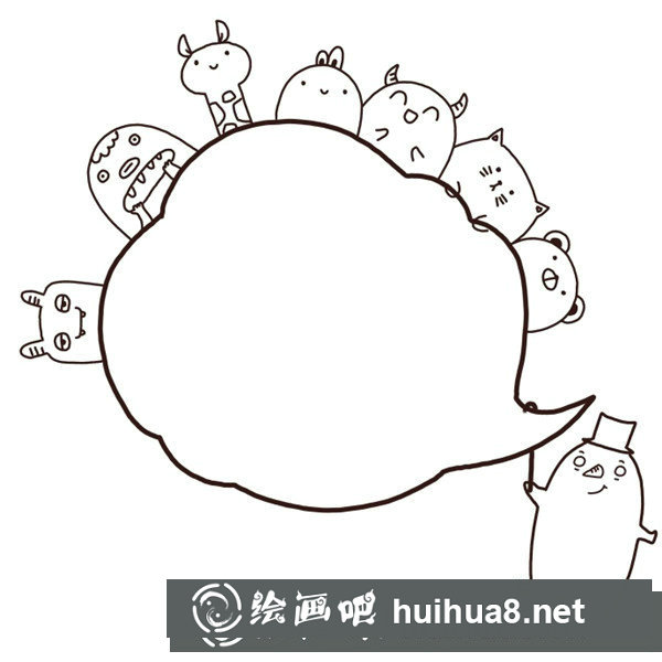 小怪物簡(jiǎn)筆畫(huà)