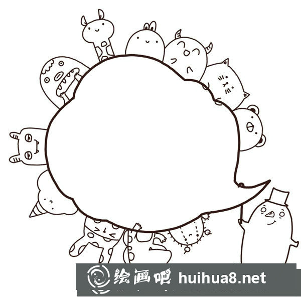 呆萌小怪物簡(jiǎn)筆畫(huà)