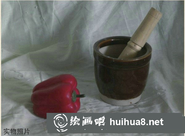 蒜臼和青椒水粉畫技法教程