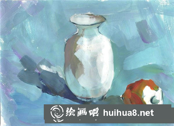 水粉畫橙子繪畫教程