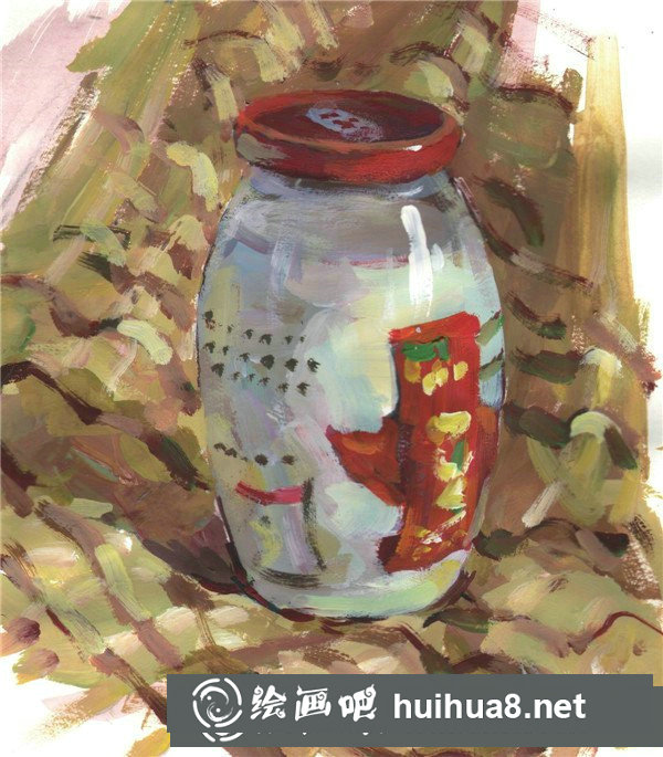 靜物瓶子水粉畫繪畫步驟是什么